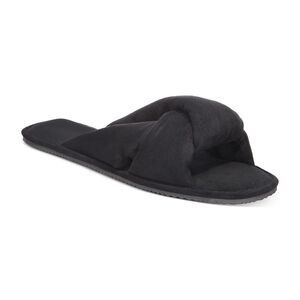 *50off3* NWT Alfani Women's Twisted Stuffed Slippers XL Black MicroSuede
